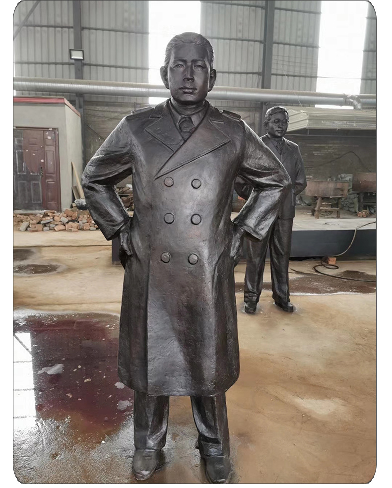 历史文化铸铜民国人物雕像 园林景观人物雕塑公园水景打渔者铜雕