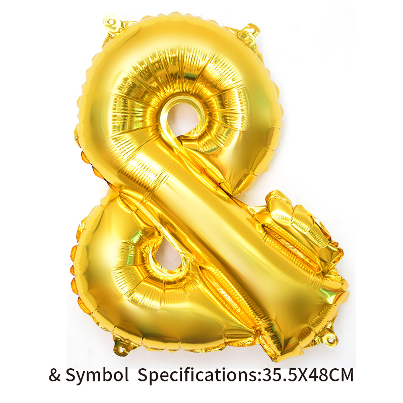 16-Inch Punctuation Balloon Question Mark Exclamation Mark @>& Birthday Party Proposal Decorative Aluminum Film Balloon