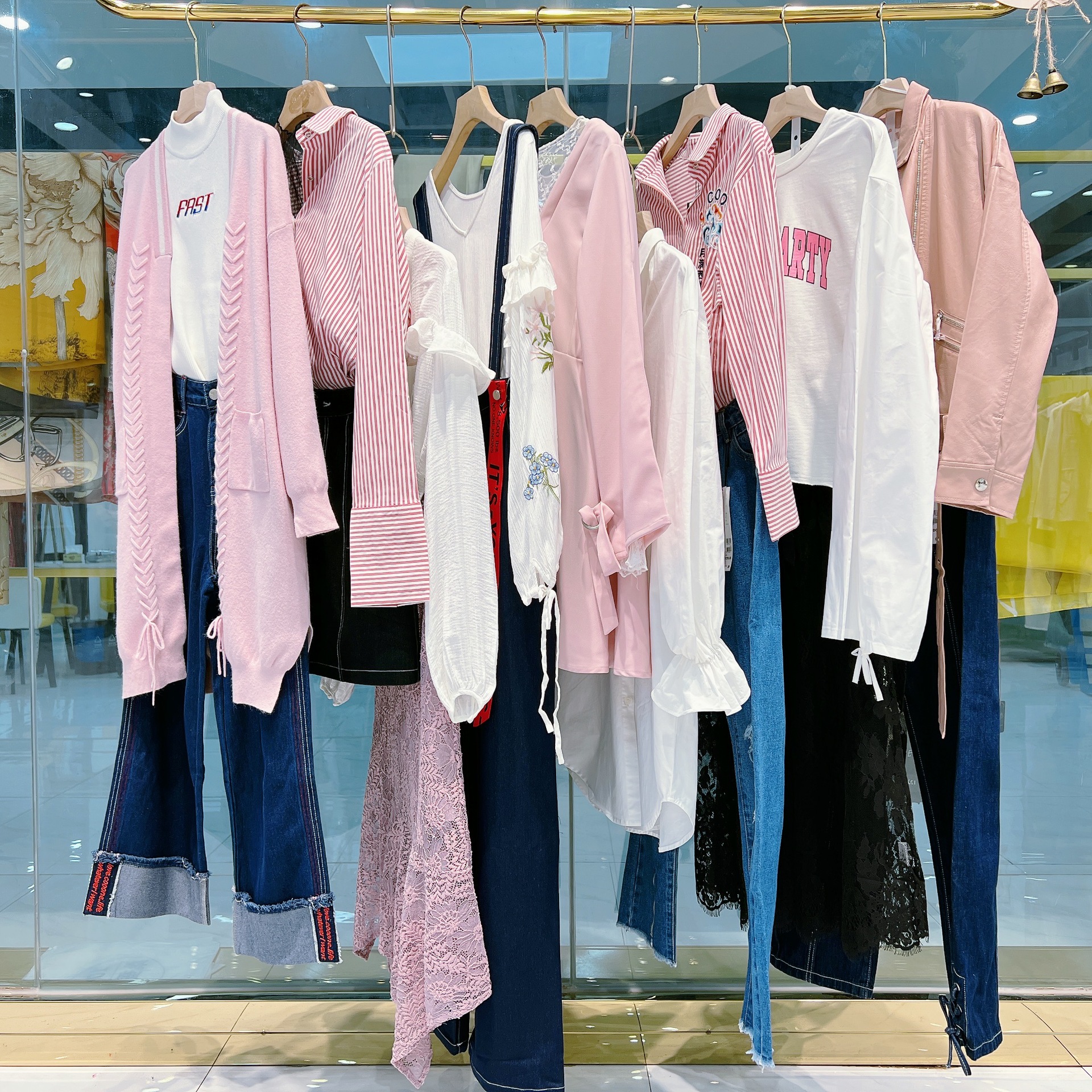 伊芙丽新款组合套装休闲时尚品牌折扣女装批发地摊撤柜直播货源