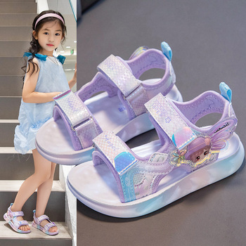 童凉鞋女软底7岁女童公主鞋10岁夏季童鞋跨境外贸代发儿童沙滩鞋