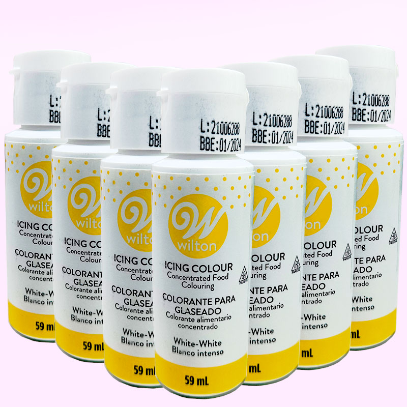 美国惠尔通wilton食用白色色素色膏白色素翻糖糖霜豆沙59ml裱花