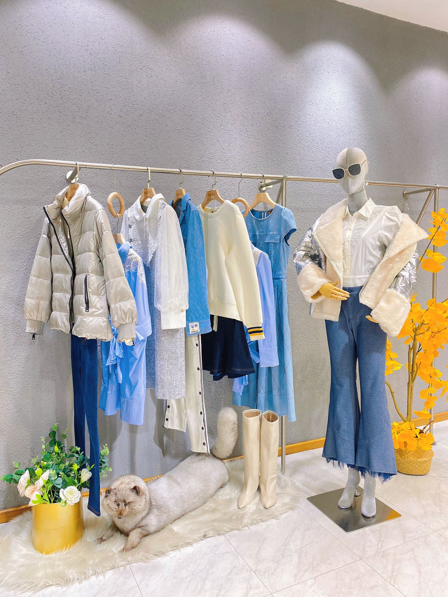 兰蔻卓雅20212021秋冬新款高端羽绒服大衣品牌折扣女装尾货批发播