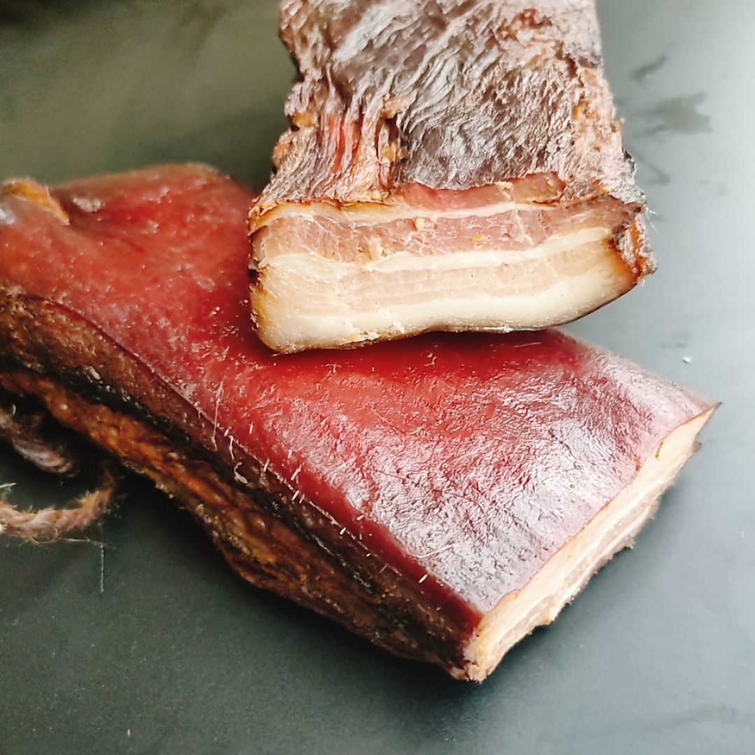 湖南柴火烟熏五花腊肉湖南土特产腊肉五花肉500g腊肉