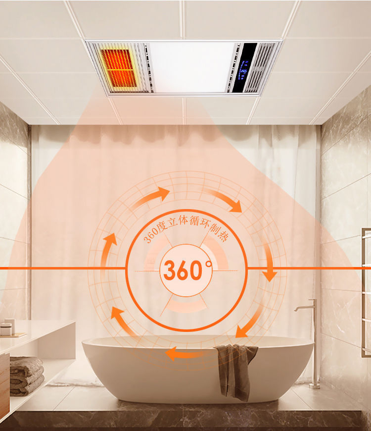 多功能风暖浴霸led灯集成吊顶嵌入式暖风机浴室卫生间取暖器