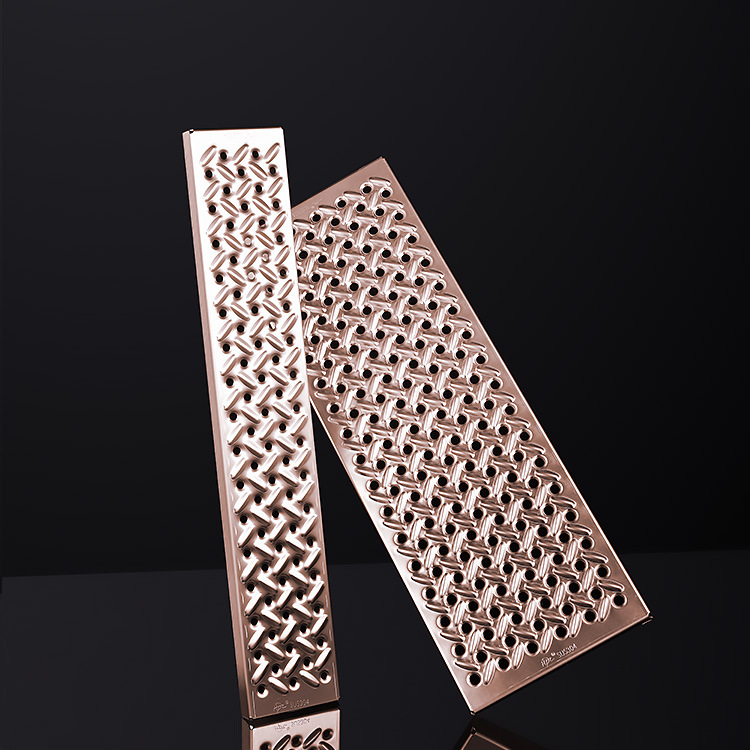 厂家直销款不锈钢金色楼梯踏板压花踏步板过道踏板304,201材质