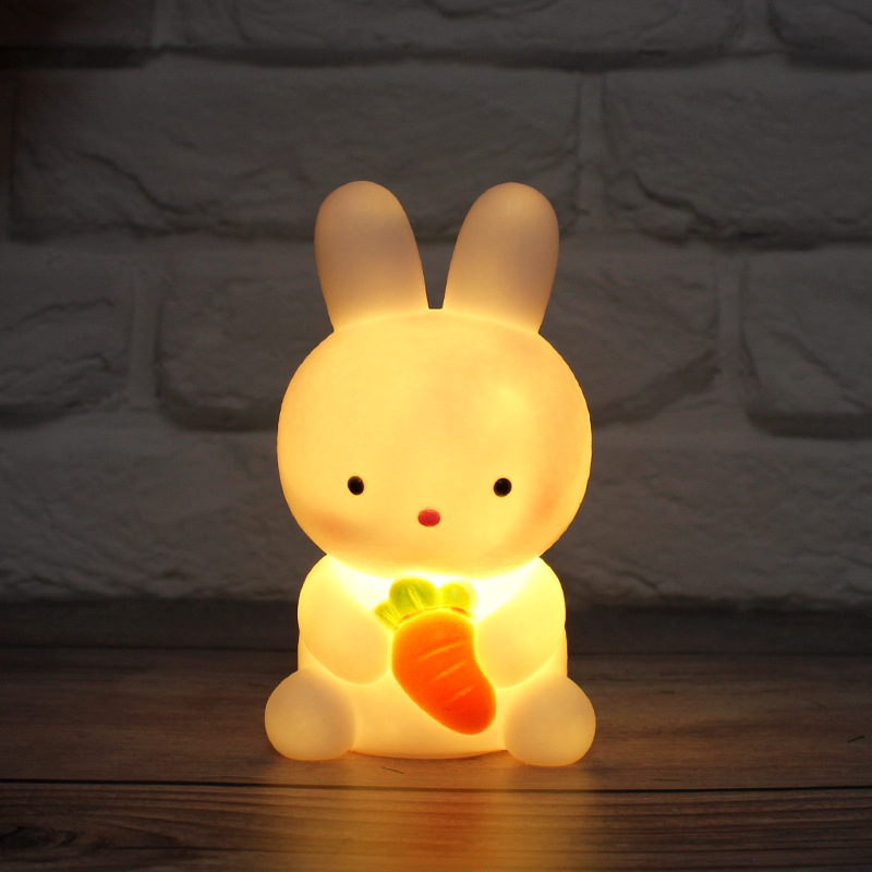 Tiktok Hot Selling Product Creative Cute Animal Rabbit Nightlight Children's Bedroom Decoration Stall Toys Wholesale