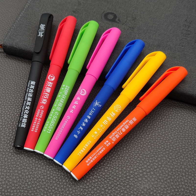Factory Direct Supply Lettering Gel Pen Customized QR Code Promotional Gifts Advertising Marker Customized Signature Ball Pen Wholesale
