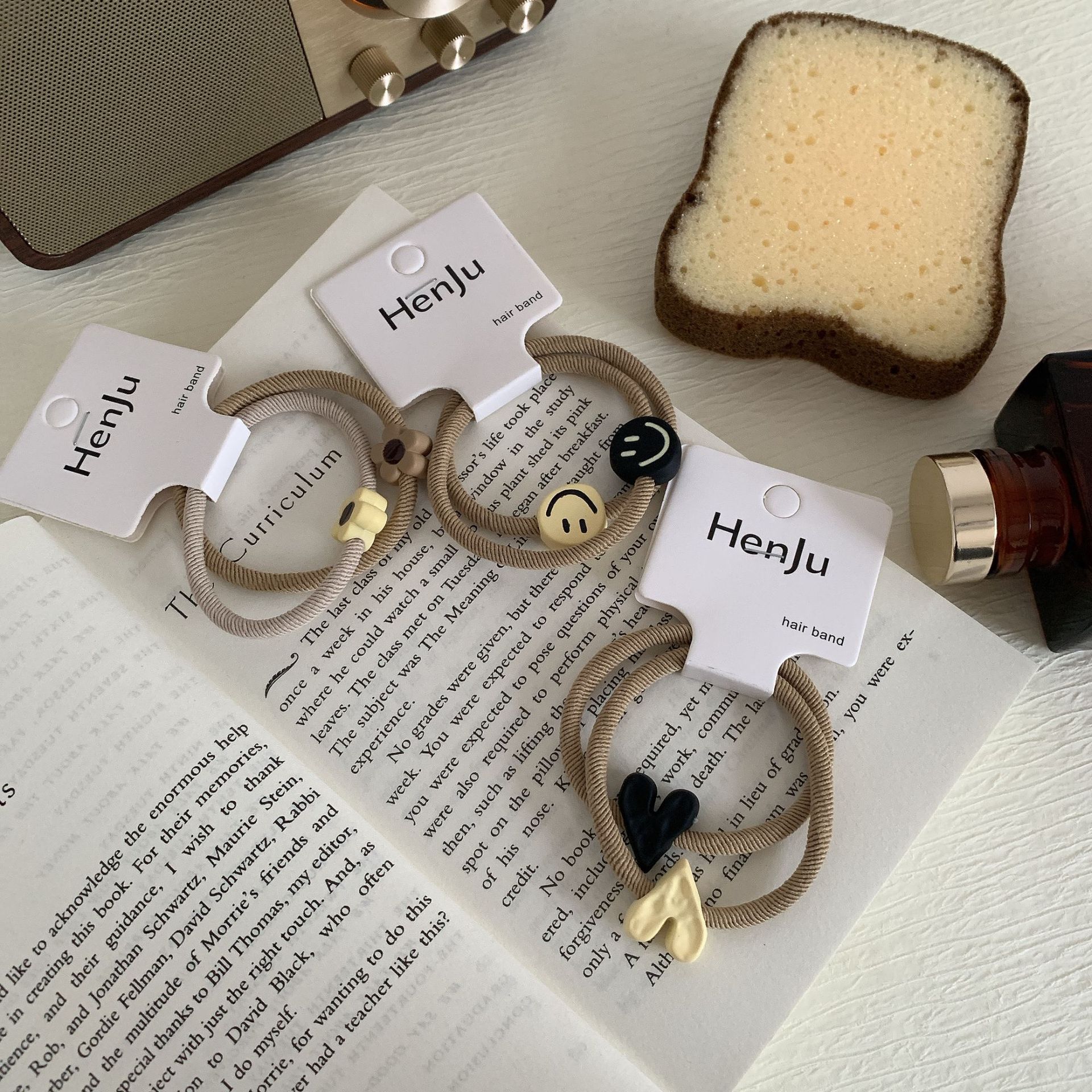 Two Pieces ~ Nice Milk Coffee New Ponytail Hair Ring Hair Rope Vintage Hair Accessories Hair Rope Korean Ins Rubber Band Headdress