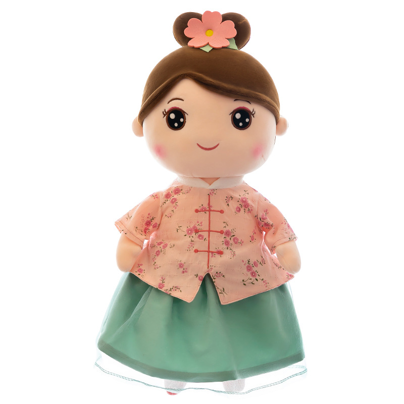 国朝汉服娃娃毛绒玩具公仔卡通女孩创意结婚抓机娃娃手办礼物批发