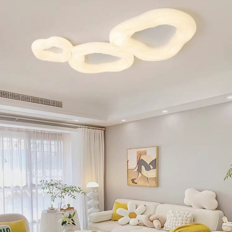 客厅吸顶灯创意曲奇云朵奶油风大厅灯现代简约新款个性卧室led灯