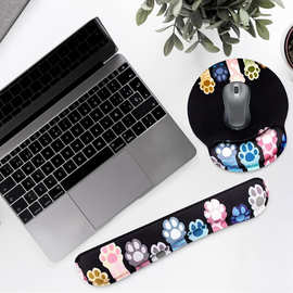 现货批发猫爪护腕鼠标垫防滑手腕垫记忆棉可爱简约舒适护腕鼠标垫