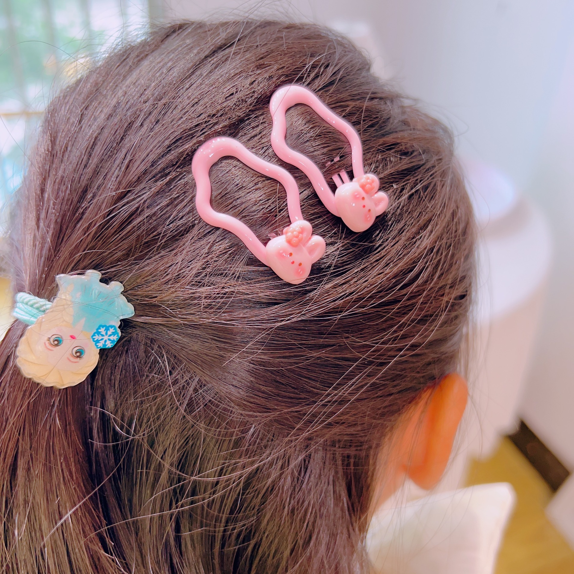Children's Broken Hair Cloud Color Bb Clip Girls' Cartoon Broken Hair Hairpin Cute Princess Fringe Hairpin Baby Hair Accessories