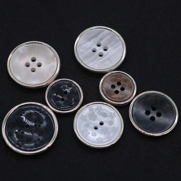 双拼树脂纽扣细边四眼扣针织衬衫扣子辅料大衣外套衣服装饰扣批发