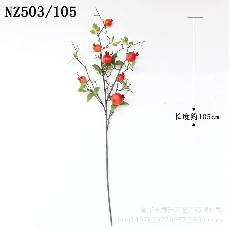 New Year Decoration Living Room Emulational Flower Decoration Floor-Standing Decorations Housewarming Supplies Chinese Hawthorn Fake Flowers Fortune Fruit Berry