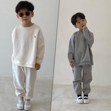 韩国同款儿童运动长袖套装男女童秋冬韩版二件套宝宝ins洋气衣服