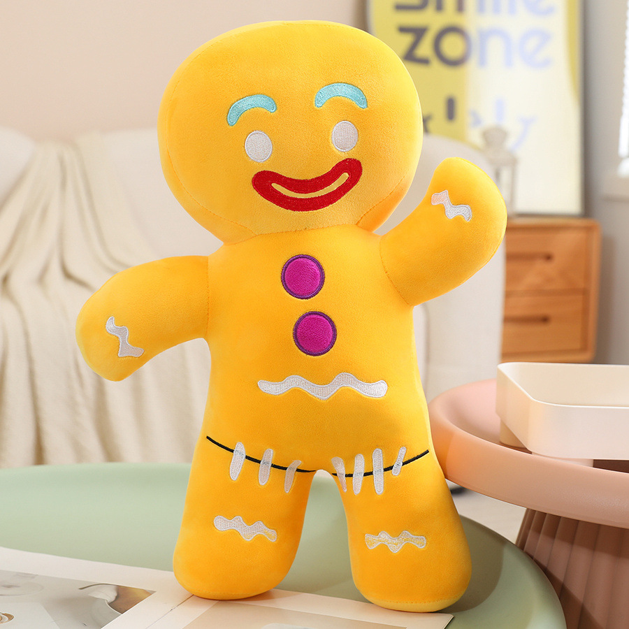 ins新品可爱姜饼人公仔卡通动漫饼干人毛绒玩具软绵绵玩偶外贸