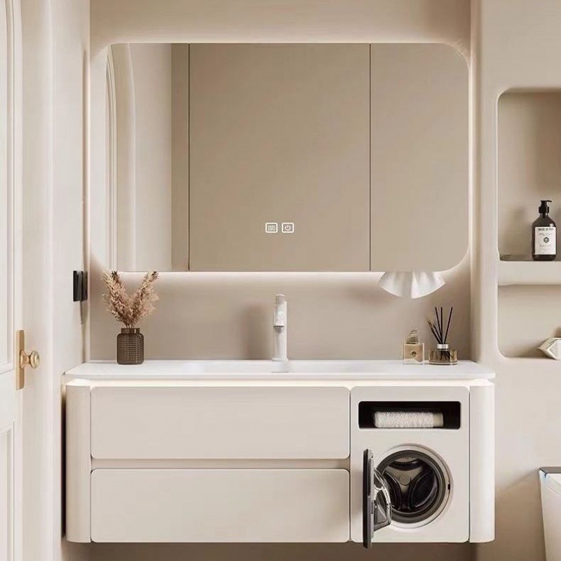 新款内衣洗烘一体洗衣机浴室柜组合现代简约卫生间洗脸盆柜洗漱台