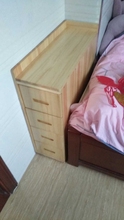 W8定 做实木床头柜夹缝柜储物窄柜沙发边角柜卧室客厅收纳柜松木