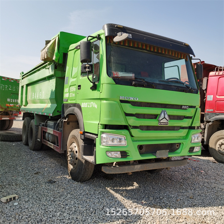 二手渣土车交易市场 重汽豪沃翻斗车 后八轮渣土车5.8米-阿里巴巴