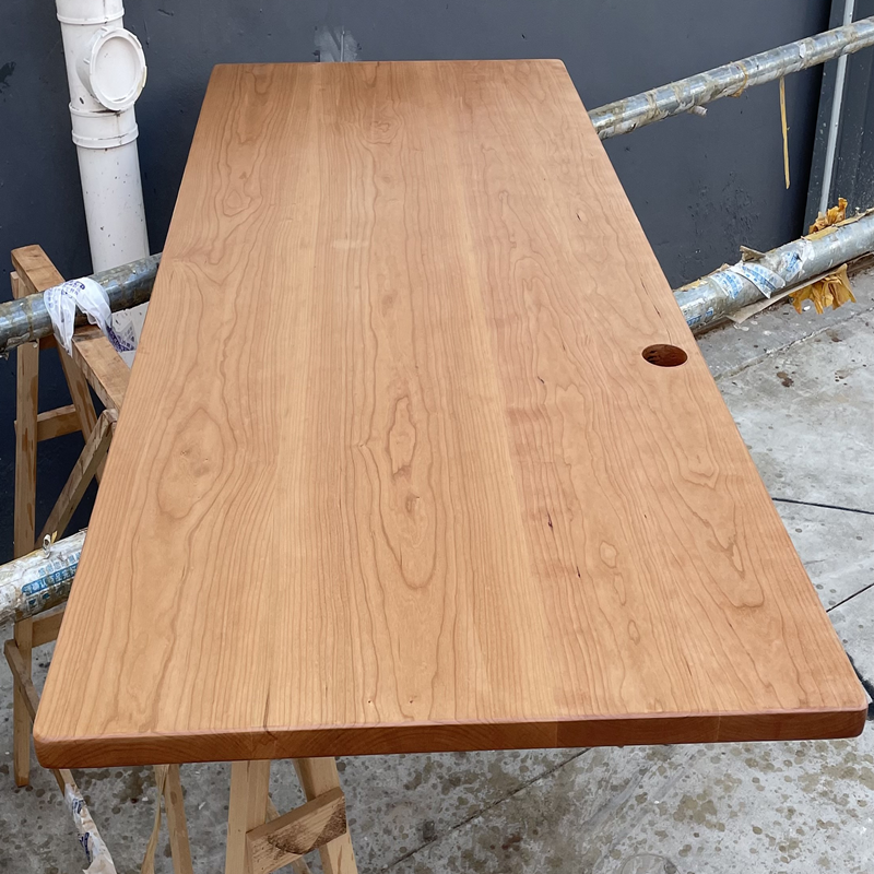 北美樱桃木台面桌面板实木板材原木木料升降桌面吧台飘窗隔板