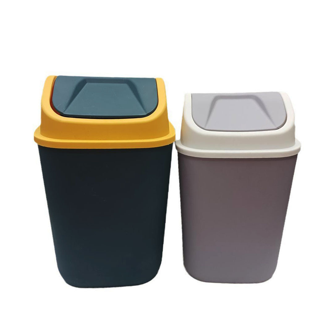 square flip trash can pressure ring sanitary tube with triangle cover trash can household storage tube wholesale rs-4988