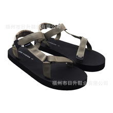 OEM定制欧美轻便魔术贴EVA平底沙滩凉鞋男Outdoor Strappy Sandal