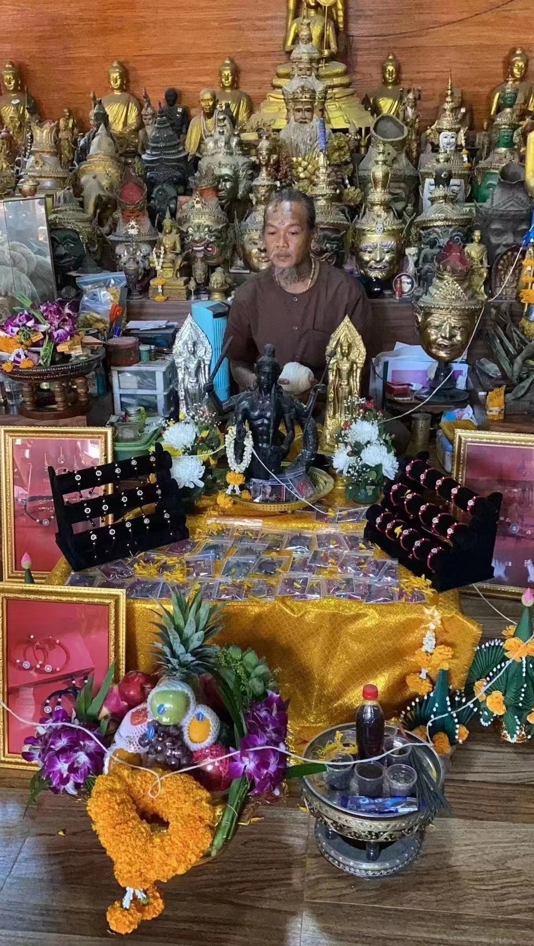 泰国佛牌真品 阿赞佑拉胡手绳 拉祜 转运 手链