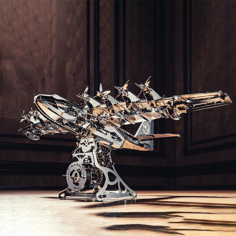 乌克兰金属机械传动模型拼装玩具摩态3d成人坦克高难度太跑车飞机