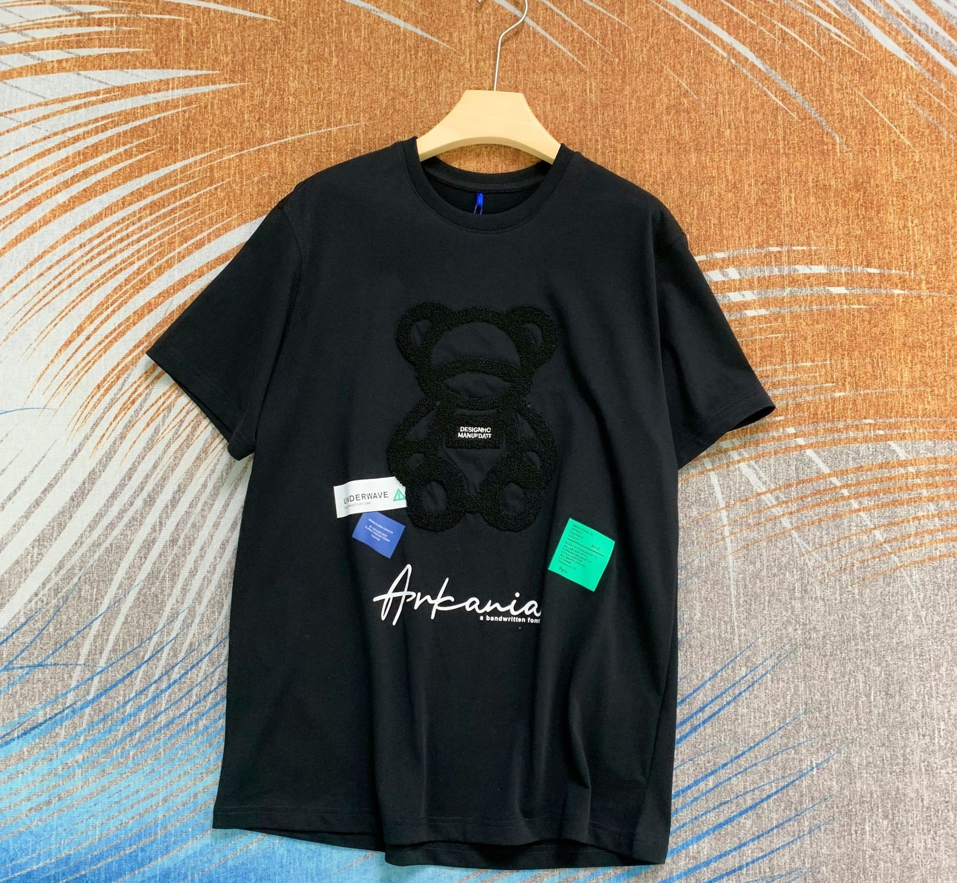 ader小熊短袖 夏季新款t恤女 圆领半袖男女情侣同款 潮牌短袖ader