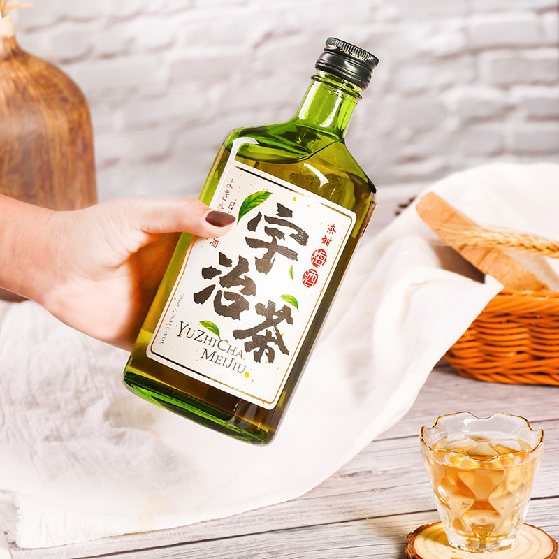 买一瓶发两瓶 日式奈甜宇治茶梅酒720ml绿茶青梅酒 女生梅子酒