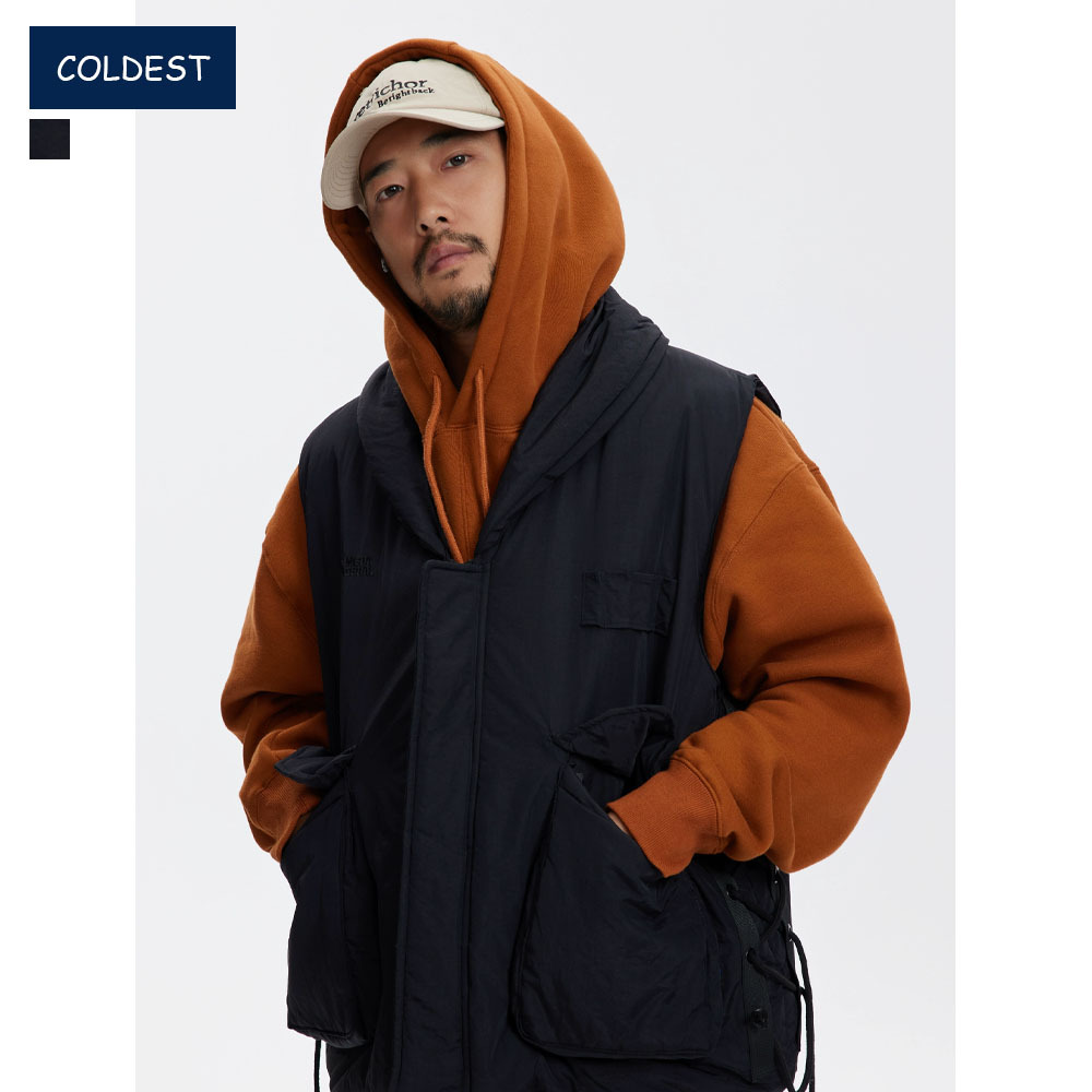 coldest男装|2023 冬季新款手塞棉青果领机能棉马甲-阿里巴巴