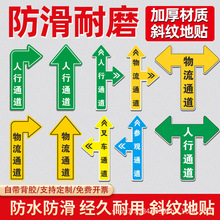 地铁商场地面箭头指示地贴医院科室防滑耐磨斜纹磨砂导向标识贴