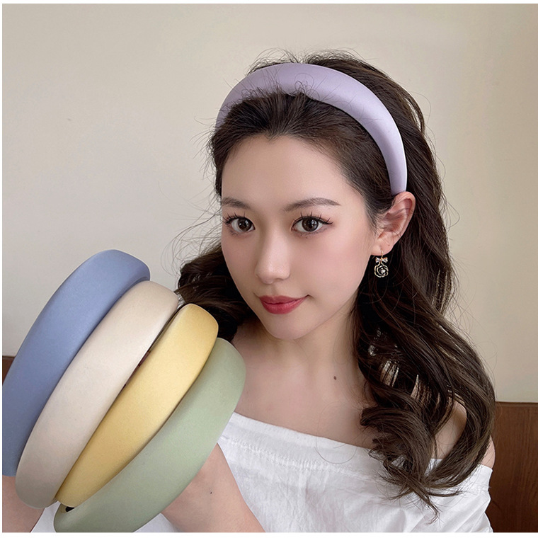 Korean Style High-Grade Sponge Headband Women's All-Match High Skull Top Headdress Hairpin 2023 New Internet Celebrity Headband Hair Accessories