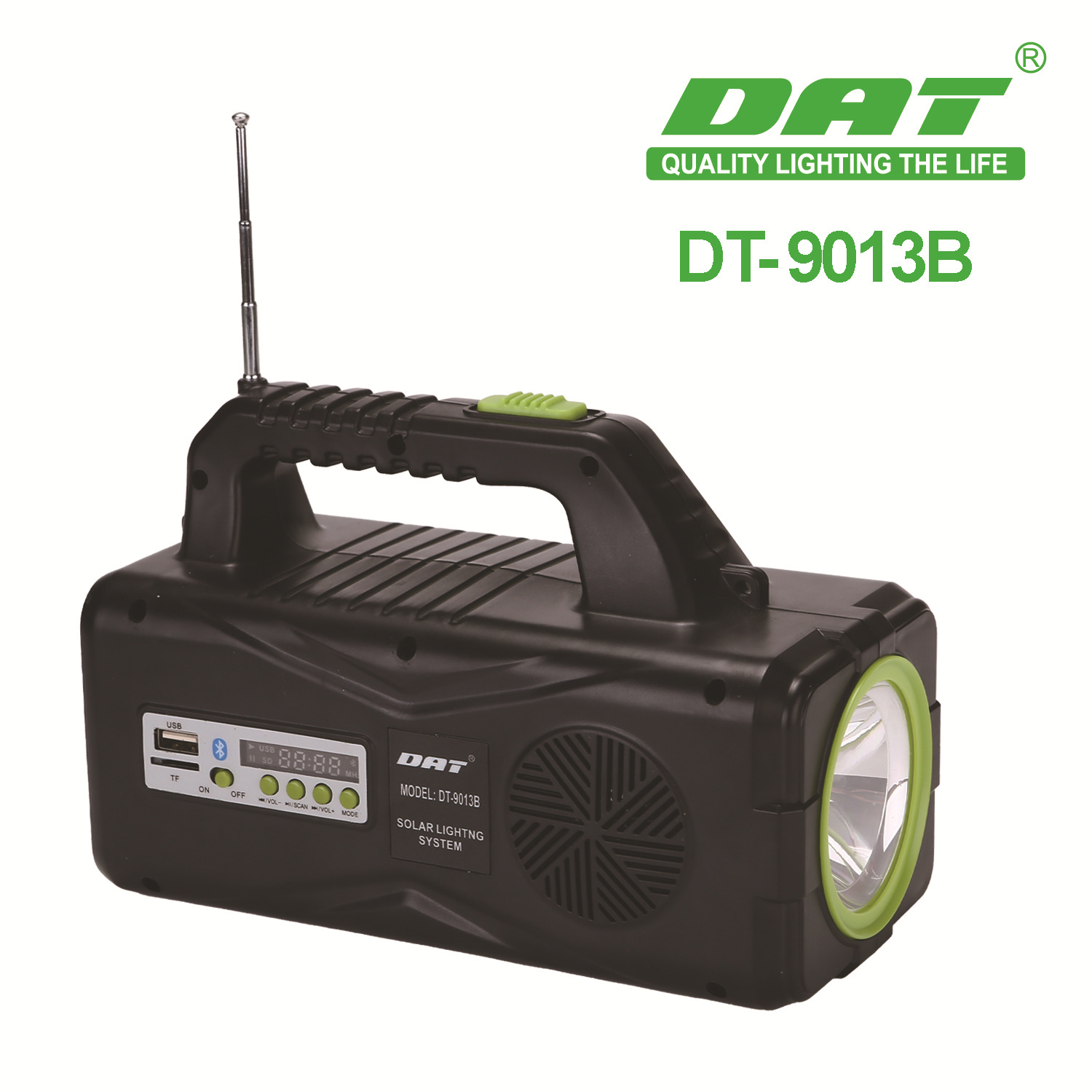 Dt-9013b Outdoor Camping Light Solar Lighting System Rechargeable with Bluetooth Mp3 Radio Function