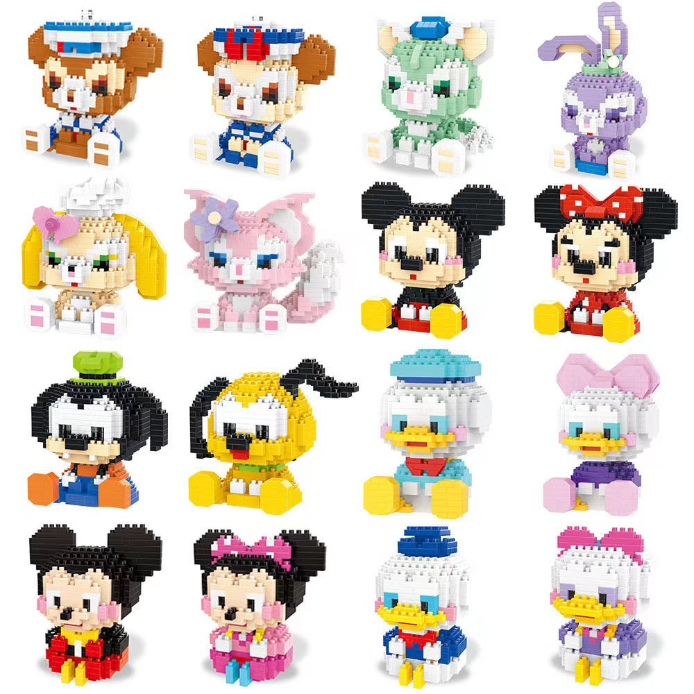 Compatible LEGO cartoon figure Star Dai small Dew stall micro drill particle building blocks educational toys wholesale blind box hand do 14 Item Picture