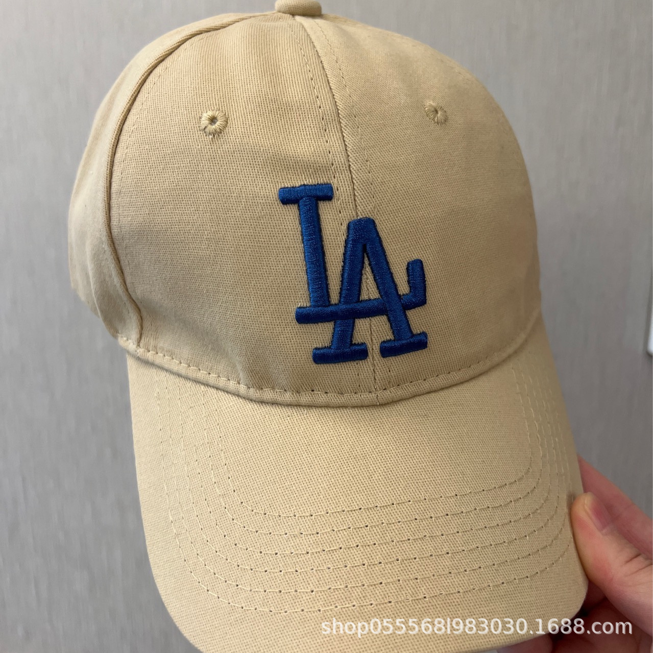 Korean Spring/Summer Baseball Cap Soft Top Big Logo La Three-Dimensional Embroidered Peaked Cap Ny Yankees Trendy Candy Color Hat