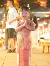 西双版纳傣族女童服装2024年泼水节儿童服饰云南民族孔雀舞服饰跨