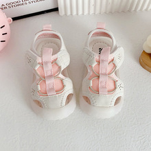 女宝宝包头凉鞋夏季婴儿学步鞋1-2-3岁男小童透气网面软底机能鞋