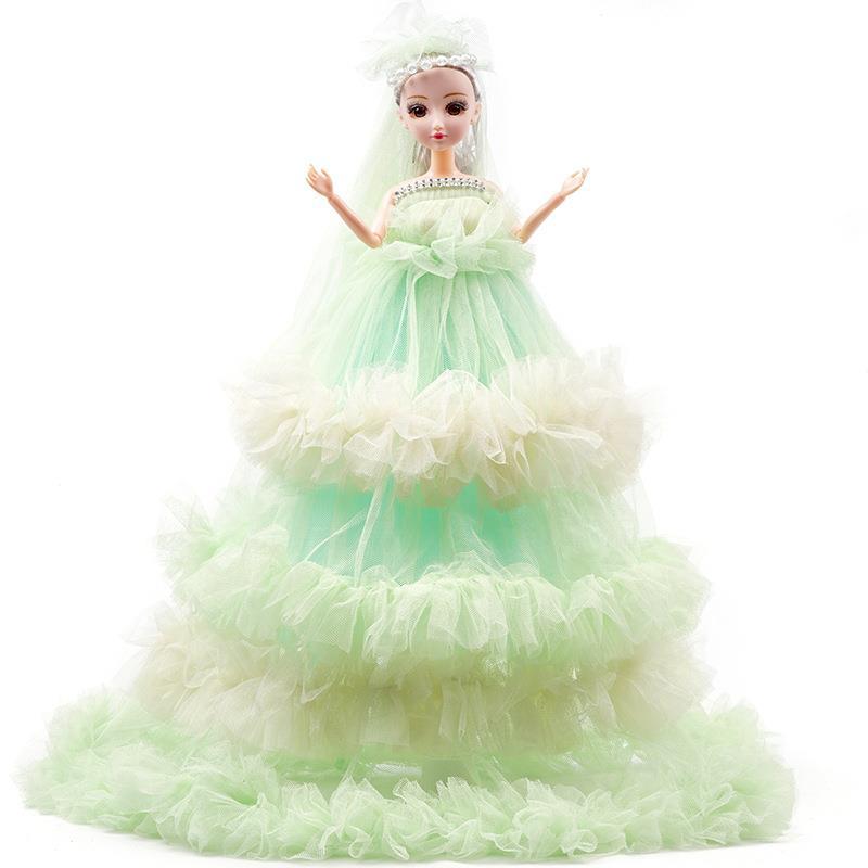 可爱萝莉予晗芭洋娃娃玩具婚纱裙公主3d真眼女孩玩具生日礼品