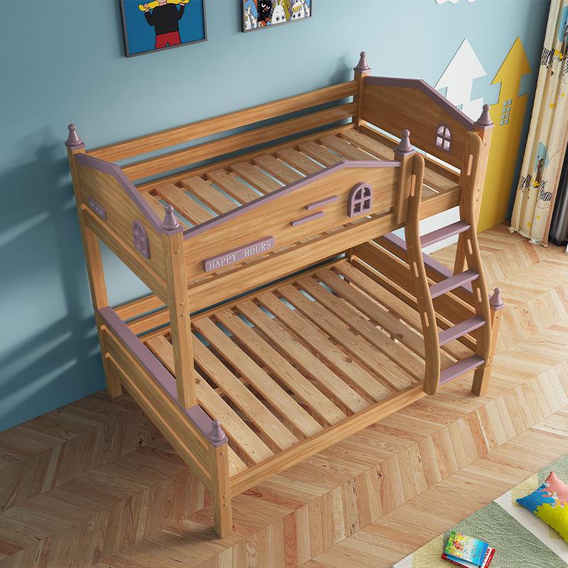 Children's Double-Layer Solid Wood Double Bed Drawer Combination Step Step Ladder Cabinet Ladder Bunk Bed Wholesale