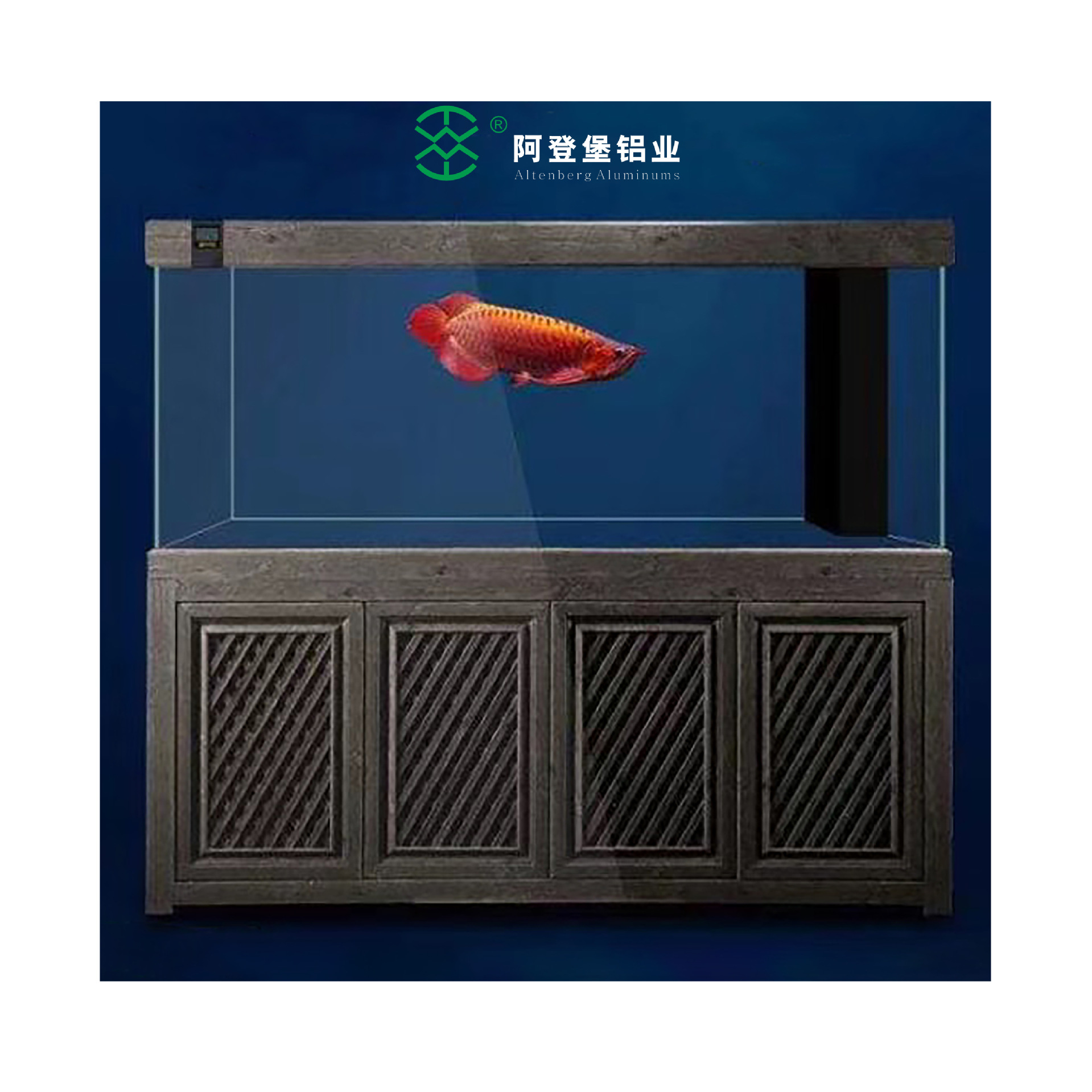 鱼缸铝材现货鱼缸上下包边铝型材客厅屏风生态水族箱批发定制缸柱