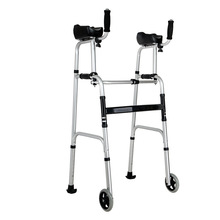 助行器带轮带座铝合金残疾人四脚拐杖康复辅助行走器