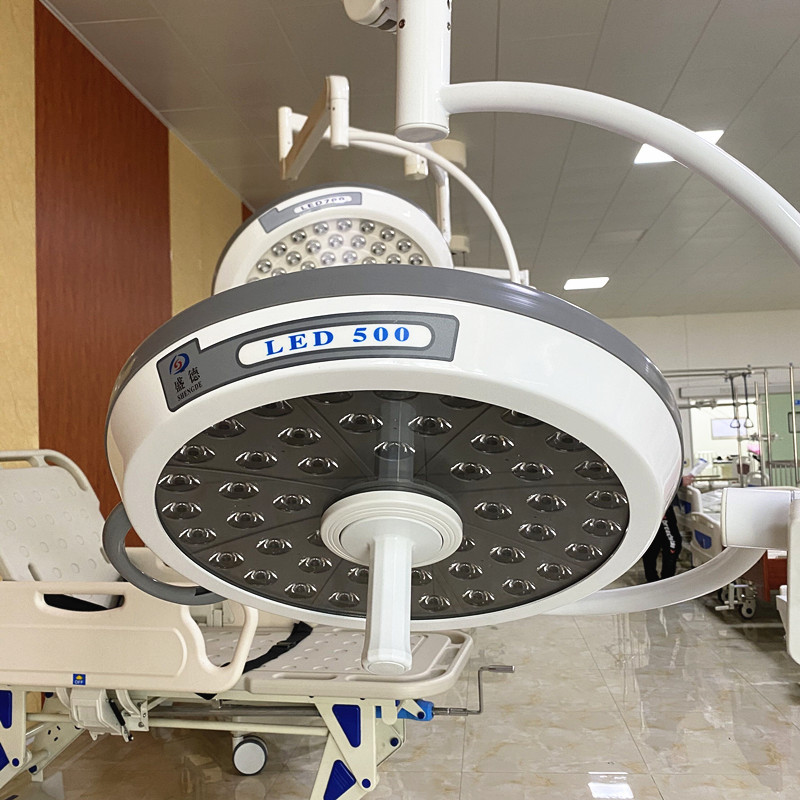 手术无影灯 医院手术室用led双头子母灯花瓣型吊式美容整形手术灯