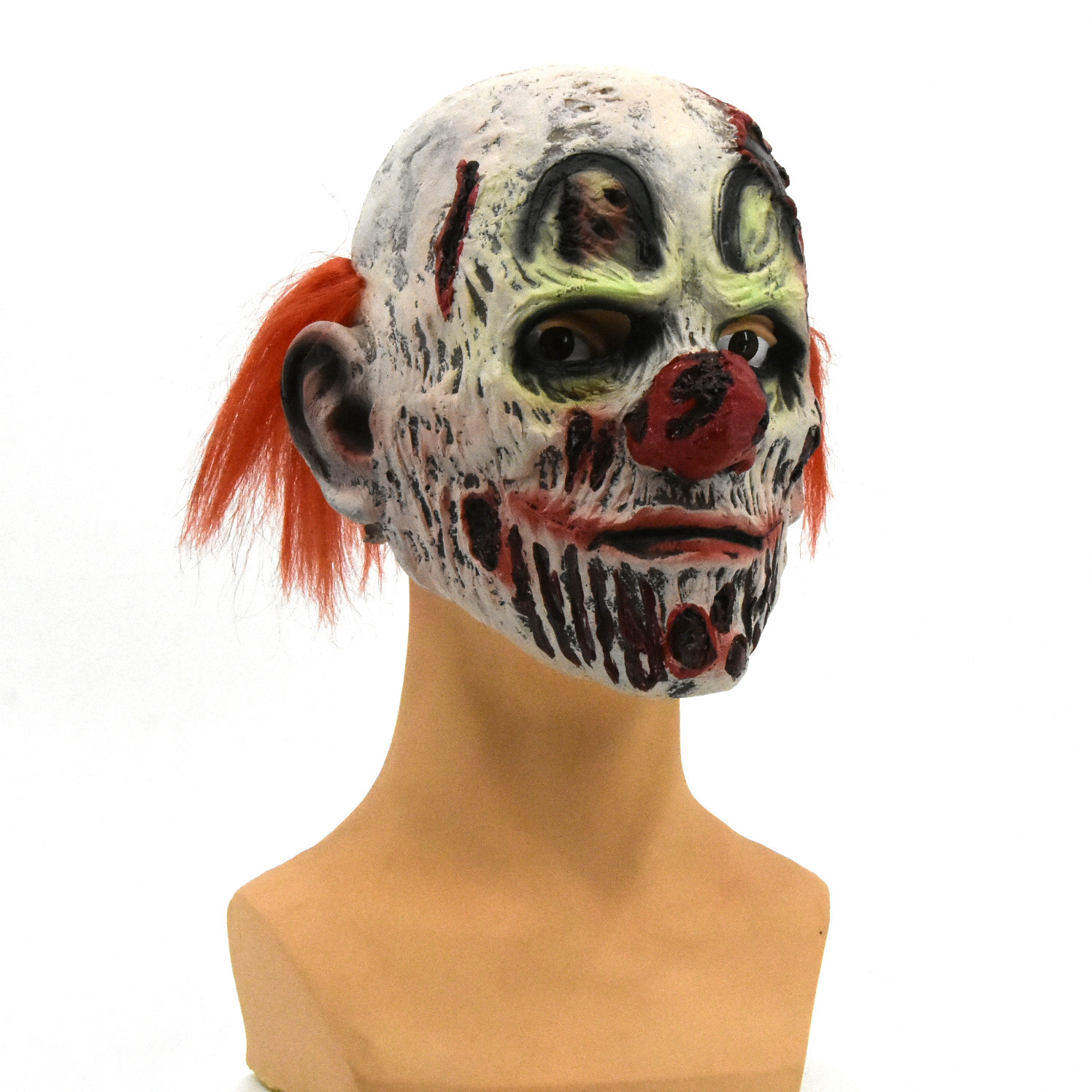 亚马逊热卖款万圣节小丑面具假面舞会恐怖头套魔鬼流血乳胶面具