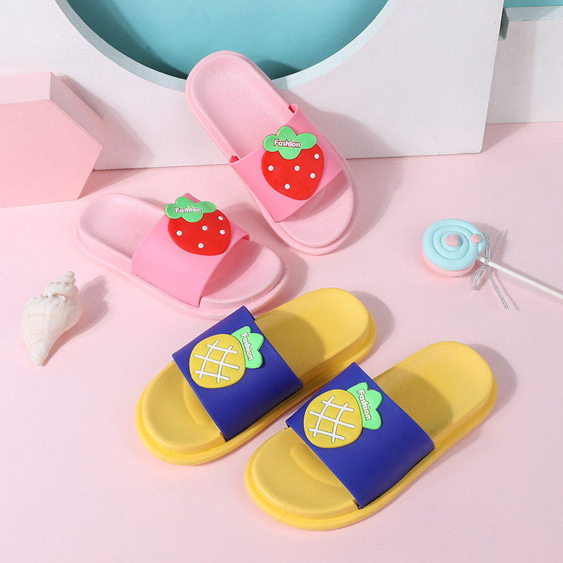 Children's Slippers Summer Girls' Cartoon Deer Cute Indoor Home Bathroom Children Toddler Baby Children's Sandals Men