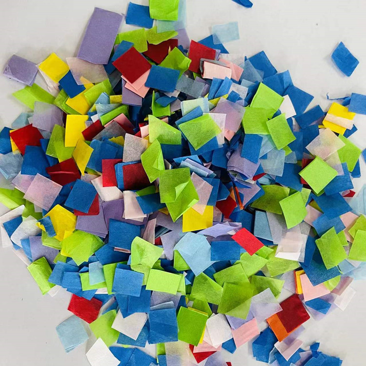 供应圆形心形1c 2cm彩色纸片五彩纸屑抛洒彩色纸礼花纸气球填充纸