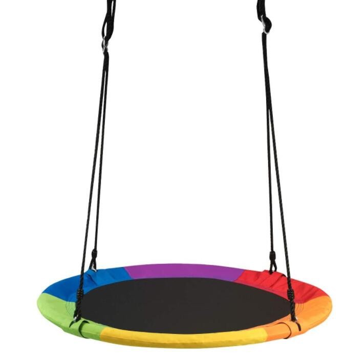 儿童秋千100cm彩色圆形swing户外秋千吊床吊椅厂家跨境专供