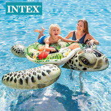 INTEX57555写实大海龟坐骑充气浮排泳池海边娱乐浮床水上儿童坐骑