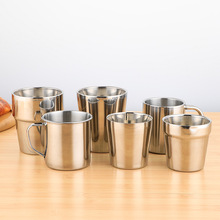 不锈钢钢化玻璃杯