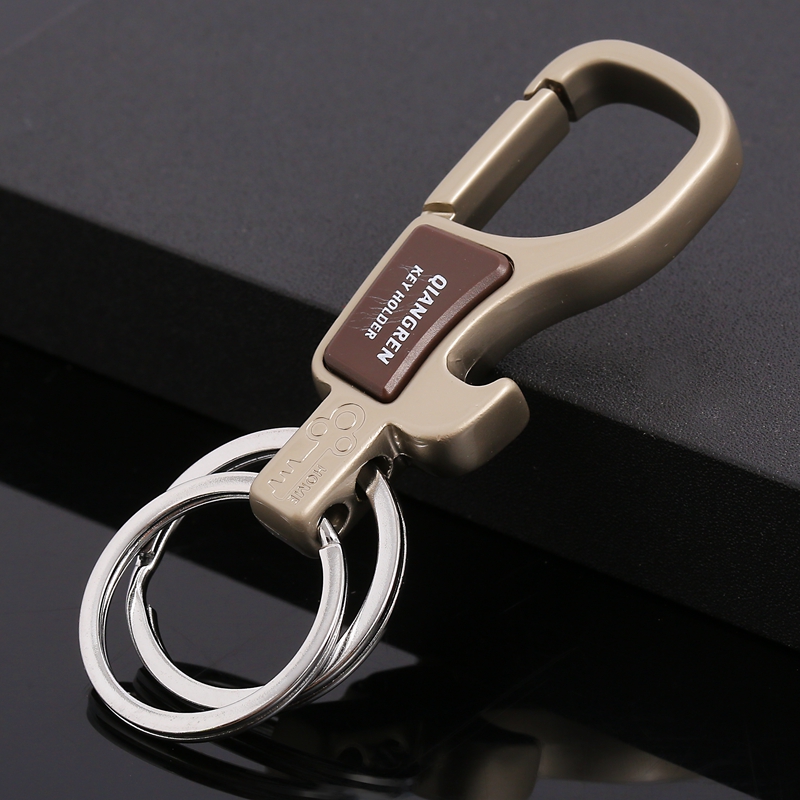 强人带开瓶器钥匙扣多功能男士腰挂汽车钥匙链创意锁匙扣挂件礼品